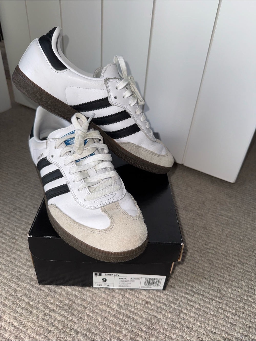 adidas Samba ADV White Black Gum GZ8477 | Men's 9 / Women's 10.5 - Picture 3 of 6